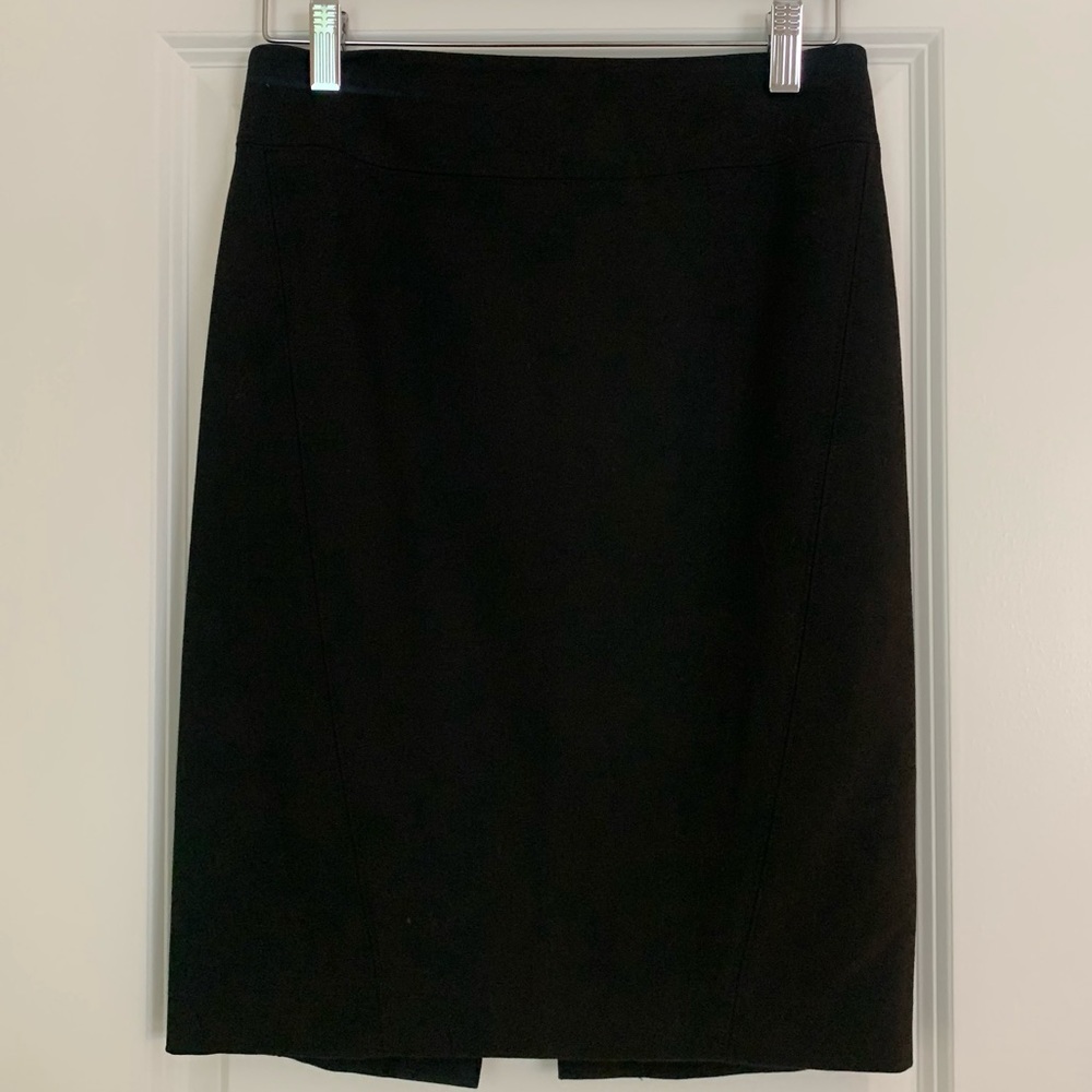LOFT Petite Scuba Pencil Skirt Black